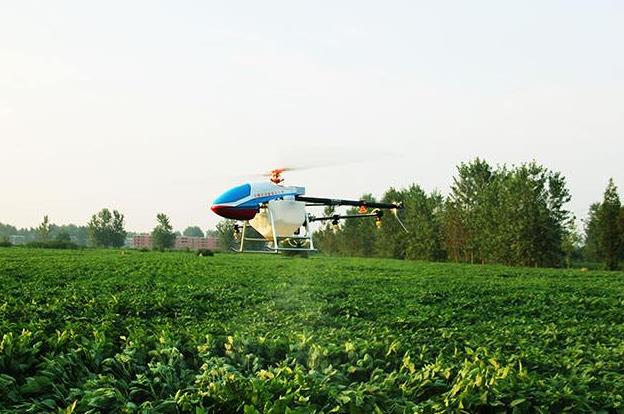 2020年中國植保無人機(jī)需求量10萬架插圖1 無人直升機(jī)噴灑