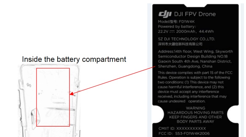 大疆FPV穿越無人機通過美國FCC認證插圖2 大疆FPV穿越無人機通過美國FCC認證